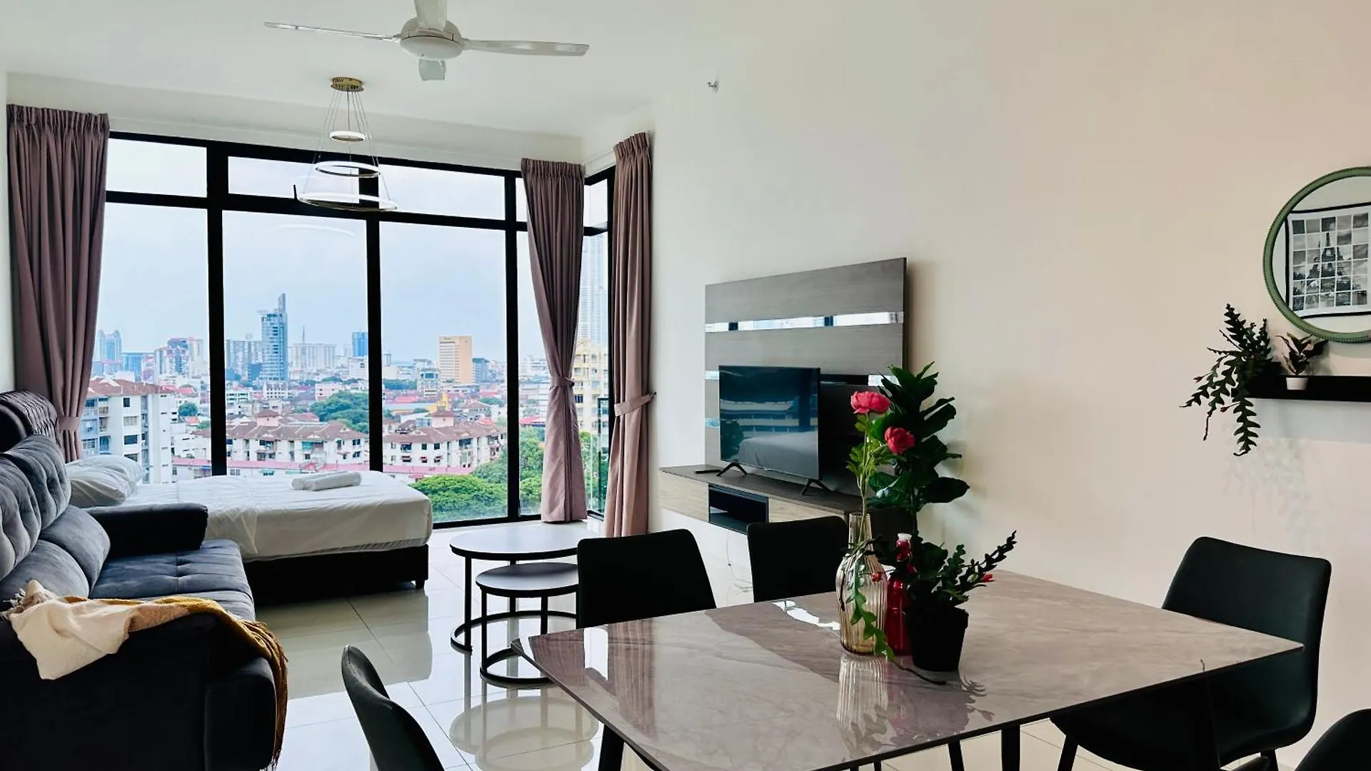 公寓 New Georgetown Instagramable 2Br Homestay For 10Pax 无敌美景两房民宿 Beacon Executive Suite 马来西亚